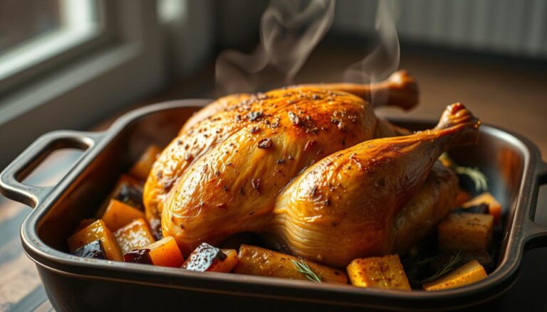 Recettes de Poulet au Four: 5 Préparations Savoureuses et Faciles 9 Poulet rôti au four doré et croustillant avec légumes