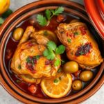 Tajine poulet halal aux olives et citron confit