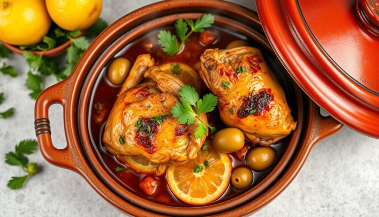 Tajine poulet halal aux olives et citron confit
