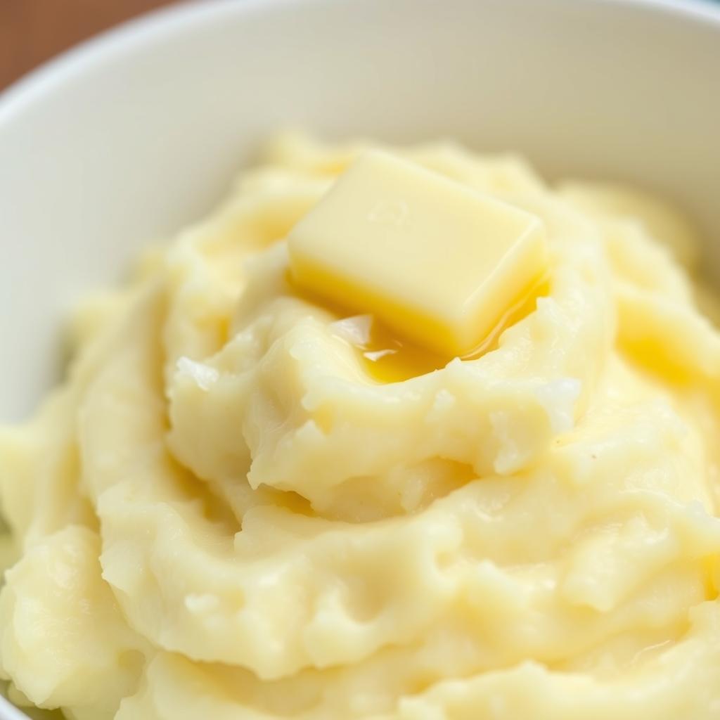 purée de pommes de terre crémeuse accompagnant une escalope de dinde au four purée de pommes de terre crémeuse accompagnant une escalope de dinde au four